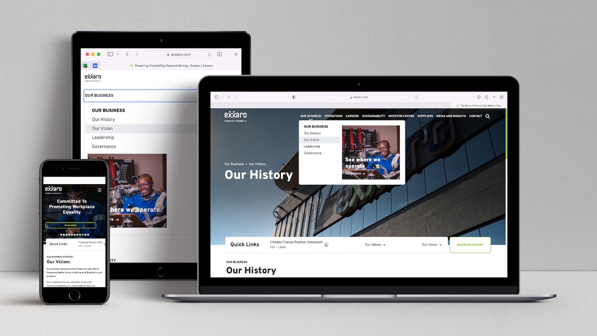 Exxaro – Corporate Website