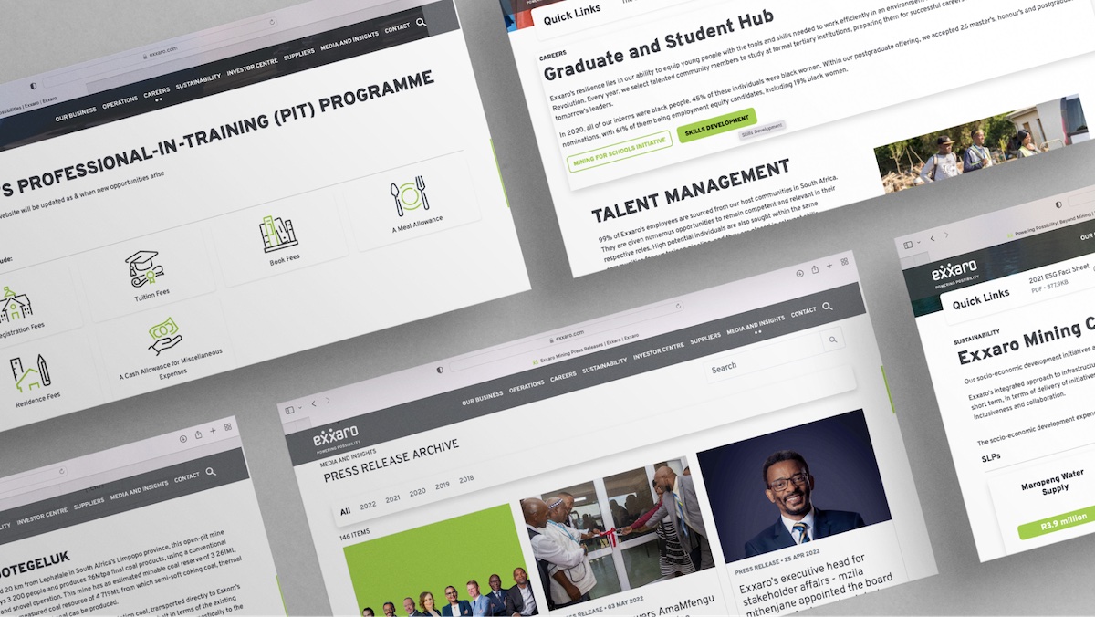 Exxaro – Corporate Website